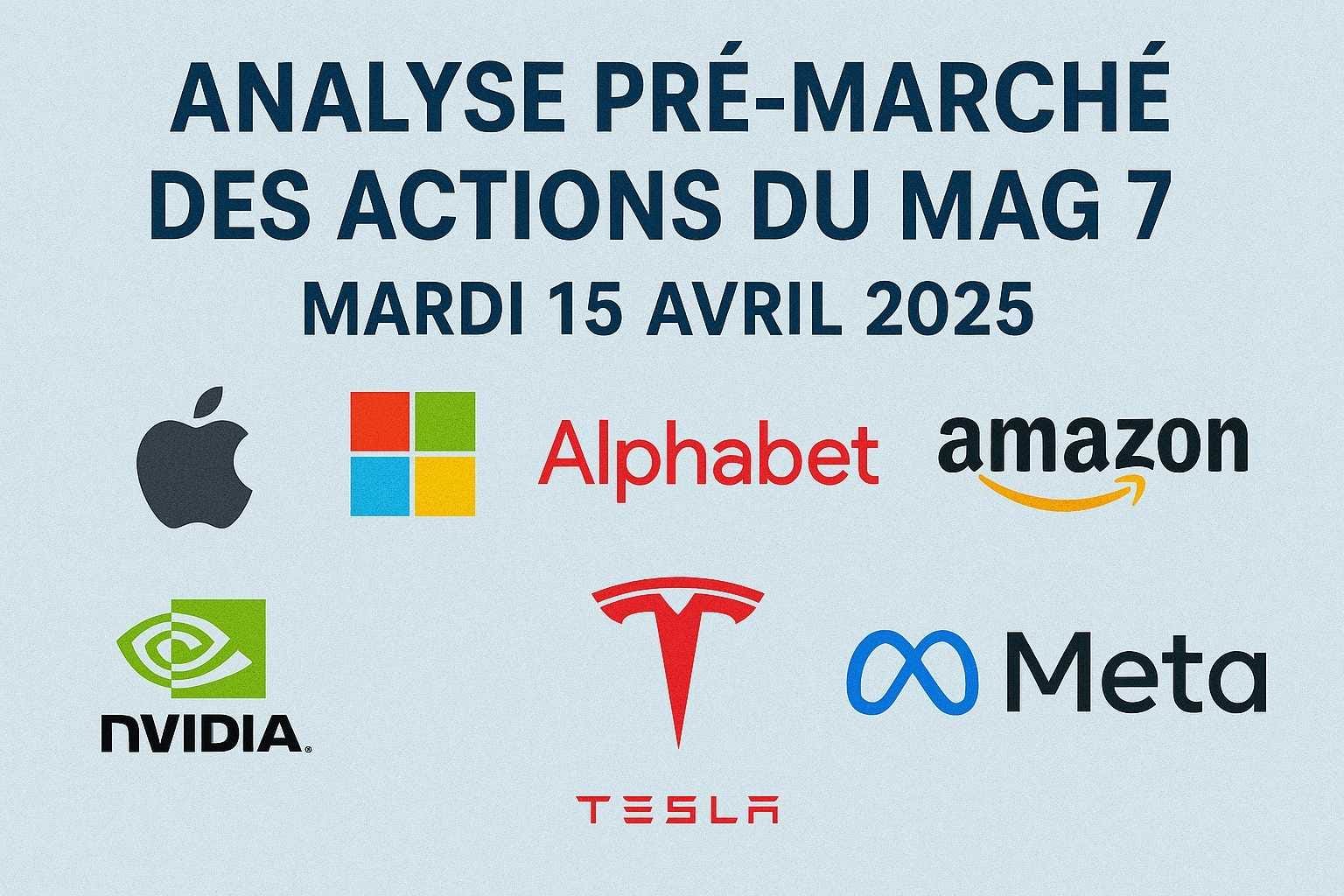 Analyse Pré-Marché des Actions du Mag 7 – Mardi 15 Avril 2025